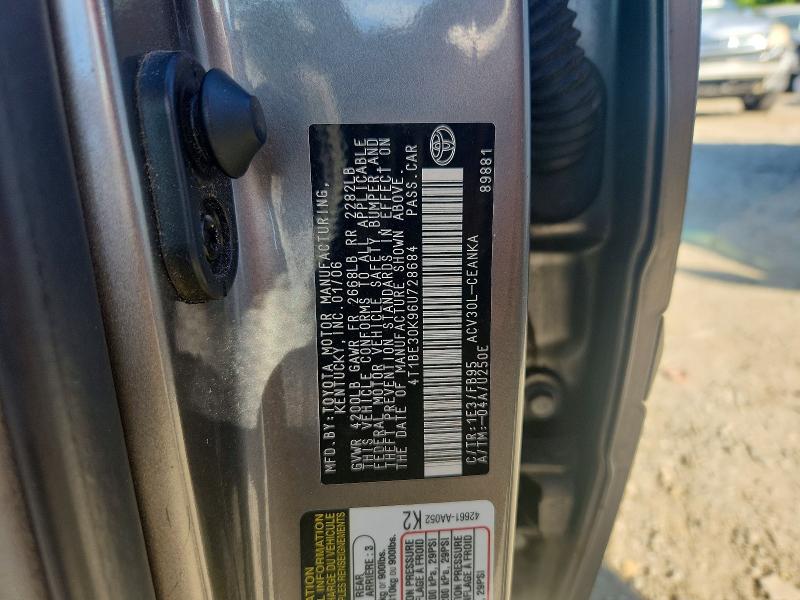 2006 Toyota Camry მანქანა იყიდება აუქციონზე, vin: 4T1BE30K96U728684, აუქციონის ნომერი: 55581316