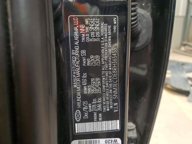 2024 Hyundai Tucson მანქანა იყიდება აუქციონზე, vin: 5NMJECDE8RH365455, აუქციონის ნომერი: 57899056