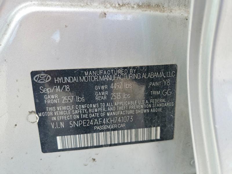 Aukcja sprzedaży 2019 Hyundai Sonata, vin: 5NPE24AF4KH741073, numer aukcji: 48668806