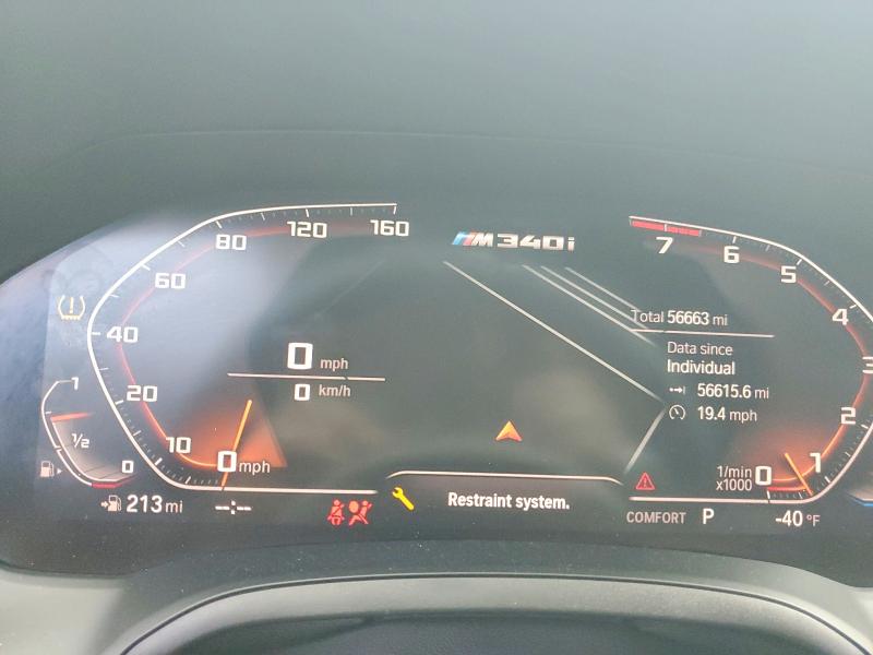 57551066 :رقم المزاد ، WBA5U7C07LFH31749 vin ، 2020 Bmw M340i مزاد بيع
