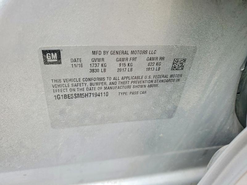 Aukcja sprzedaży 2017 Chevrolet Cruze, vin: 1G1BE5SM5H7194110, numer aukcji: 56259566
