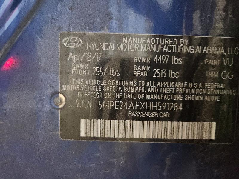 Aukcja sprzedaży 2017 Hyundai Sonata, vin: 5NPE24AFXHH591284, numer aukcji: 56926596