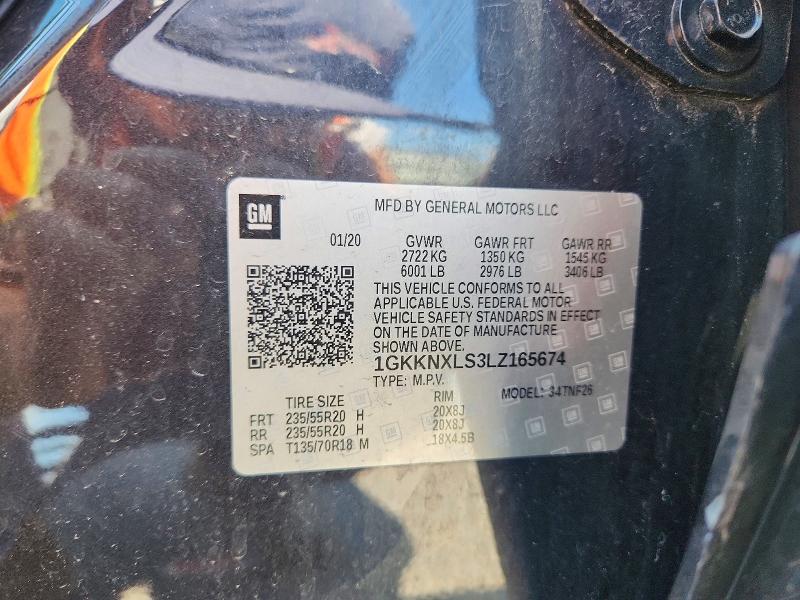 Продаж на аукціоні авто 2020 Gmc Acadia, vin: 1GKKNXLS3LZ165674, номер лоту: 56398016