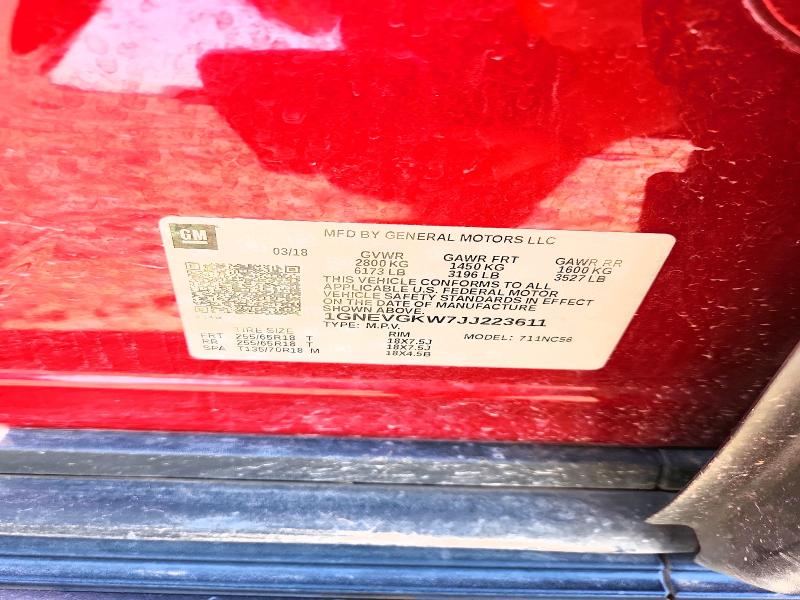 Продажа на аукционе авто 2018 Chevrolet Traverse, vin: 1GNEVGKW7JJ223611, номер лота: 56398866