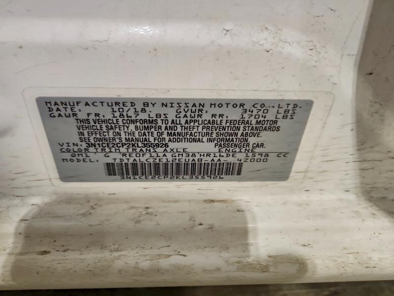 Продаж на аукціоні авто 2019 Nissan Versa Note, vin: 3N1CE2CP2KL355926, номер лоту: 57947066