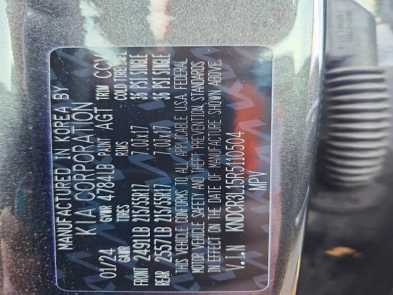 57227936 :رقم المزاد ، KNDCR3L15R5110504 vin ، 2024 Kia Niro مزاد بيع