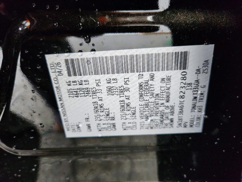 56545216 :رقم المزاد ، 5N1BT3BA6TC823280 vin ، 2026 Nissan Rogue مزاد بيع