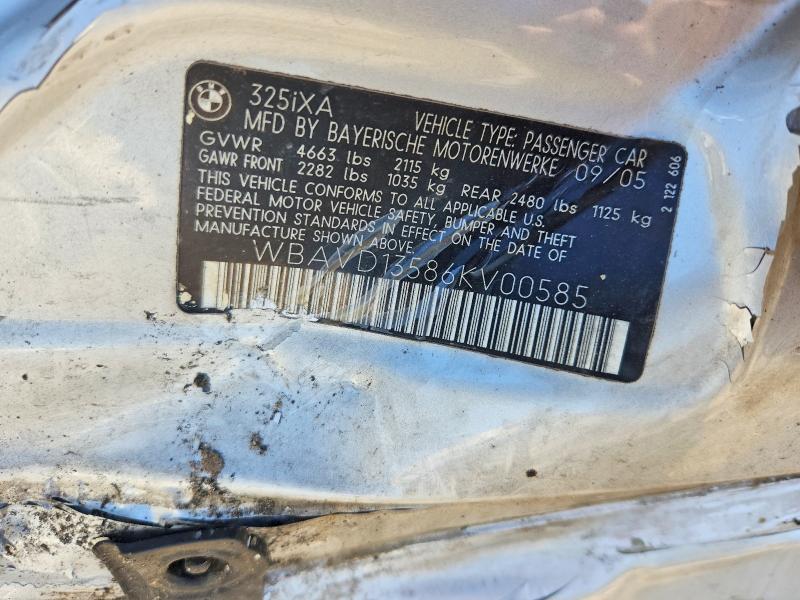55784516 :رقم المزاد ، WBAVD13586KV00585 vin ، 2006 Bmw 325 مزاد بيع
