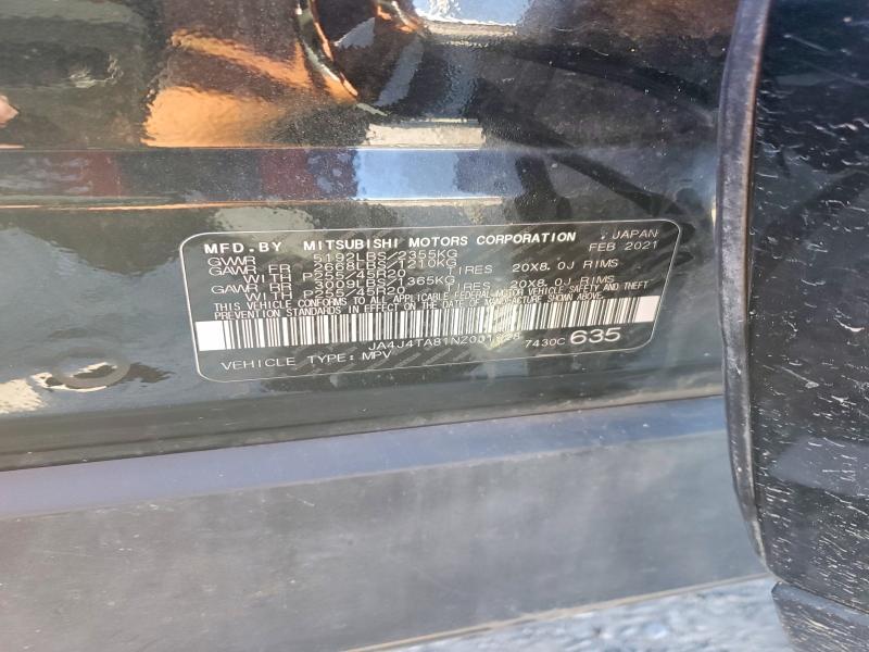 85611005 :رقم المزاد ، JA4J4TA81NZ001928 vin ، 2022 Mitsubishi Outlander مزاد بيع