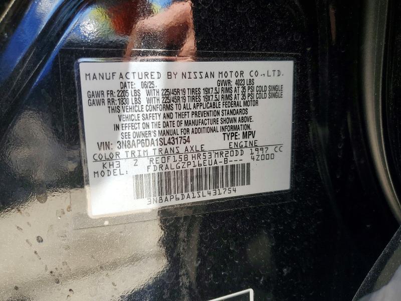 Aukcja sprzedaży 2025 Nissan Kicks, vin: 3N8AP6DA1SL431754, numer aukcji: 56709096