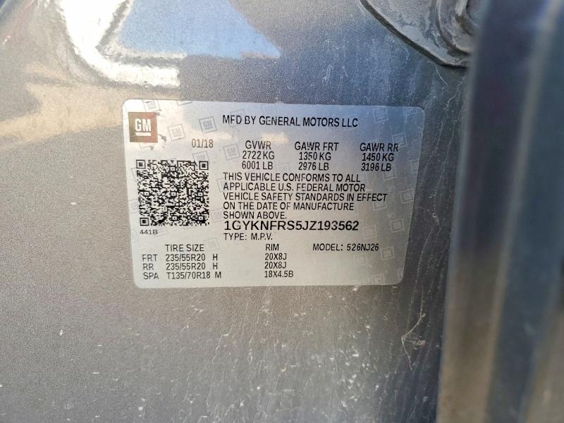 Продажа на аукционе авто 2018 Cadillac Xt5, vin: 1GYKNFRS5JZ193562, номер лота: 56944866