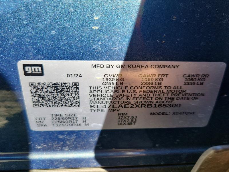 Aukcja sprzedaży 2024 Buick Envista, vin: KL47LAE2XRB165300, numer aukcji: 57083826