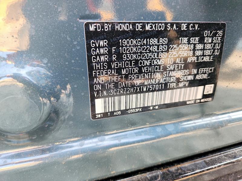 Aukcja sprzedaży 2026 Honda Hr-v, vin: 3CZRZ2H7XTM757011, numer aukcji: 58924326