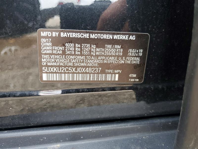Aukcja sprzedaży 2018 Bmw X6, vin: 5UXKU2C5XJ0X48237, numer aukcji: 57552536