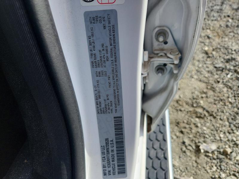 Продажа на аукционе авто 2021 Ram 1500, vin: 1C6SRFFT6MN720535, номер лота: 56131426