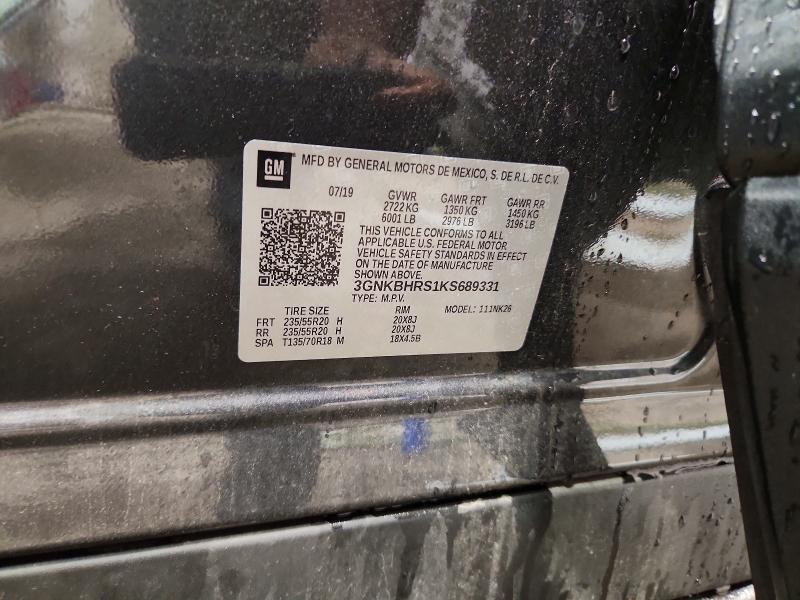 Aukcja sprzedaży 2019 Chevrolet Blazer, vin: 3GNKBHRS1KS689331, numer aukcji: 57373516