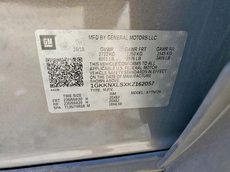 Продажа на аукционе авто 2019 Gmc Acadia, vin: 1GKKNXLSXKZ162057, номер лота: 57337196