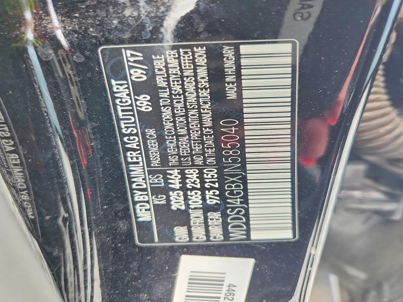58699266 :رقم المزاد ، WDDSJ4GBXJN585040 vin ، 2018 Mercedes-benz Cla مزاد بيع