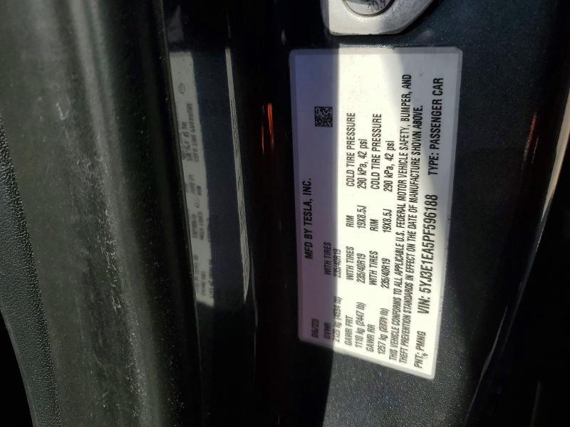 Aukcja sprzedaży 2023 Tesla Model 3, vin: 5YJ3E1EA5PF596188, numer aukcji: 56082466