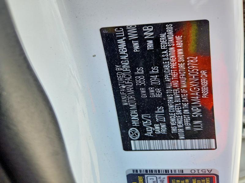 Aukcja sprzedaży 2022 Hyundai Elantra, vin: 5NPLM4AGXNH059782, numer aukcji: 58159746