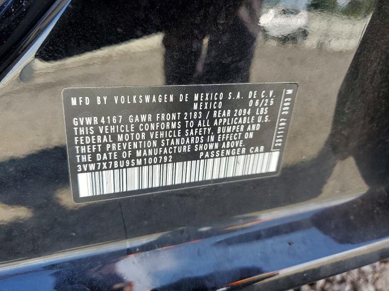 Aukcja sprzedaży 2025 Volkswagen Jetta, vin: 3VW7X7BU9SM100792, numer aukcji: 56390336