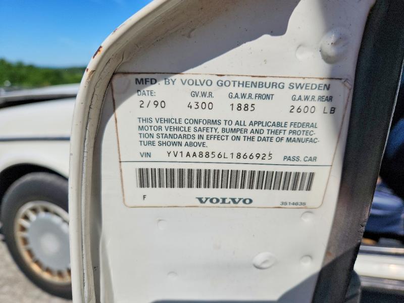 56114546 :رقم المزاد ، YV1AA8856L1866925 vin ، 1990 Volvo 240 مزاد بيع