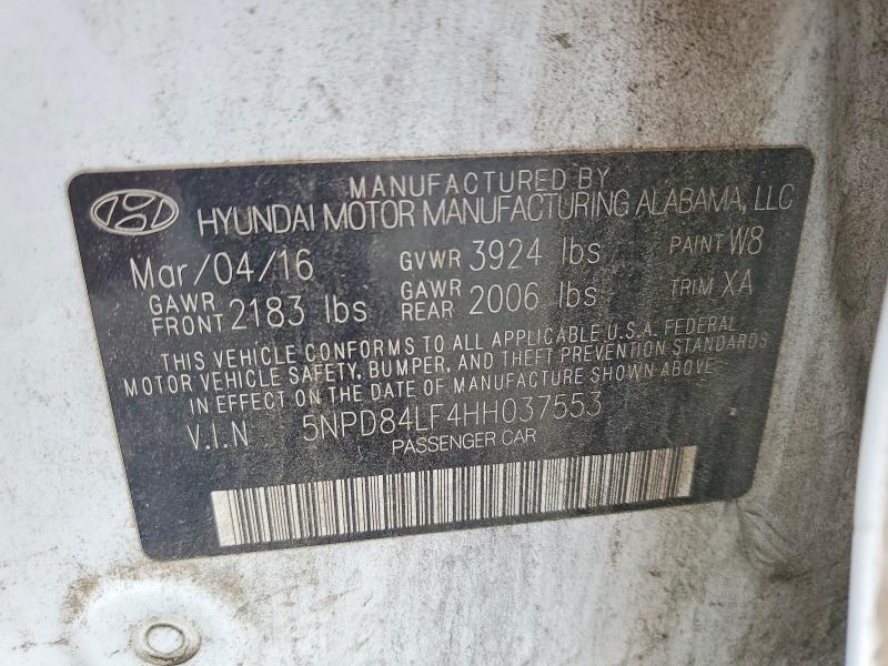 Aukcja sprzedaży 2017 Hyundai Elantra, vin: 5NPD84LF4HH037553, numer aukcji: 56424456
