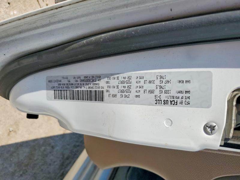 Aukcja sprzedaży 2016 Chrysler Town & Country, vin: 2C4RC1BG8GR300481, numer aukcji: 57664106