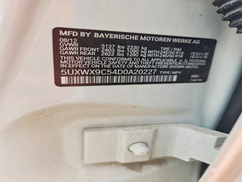 Продажа на аукционе авто 2013 Bmw X3, vin: 5UXWX9C54D0A20227, номер лота: 56612476