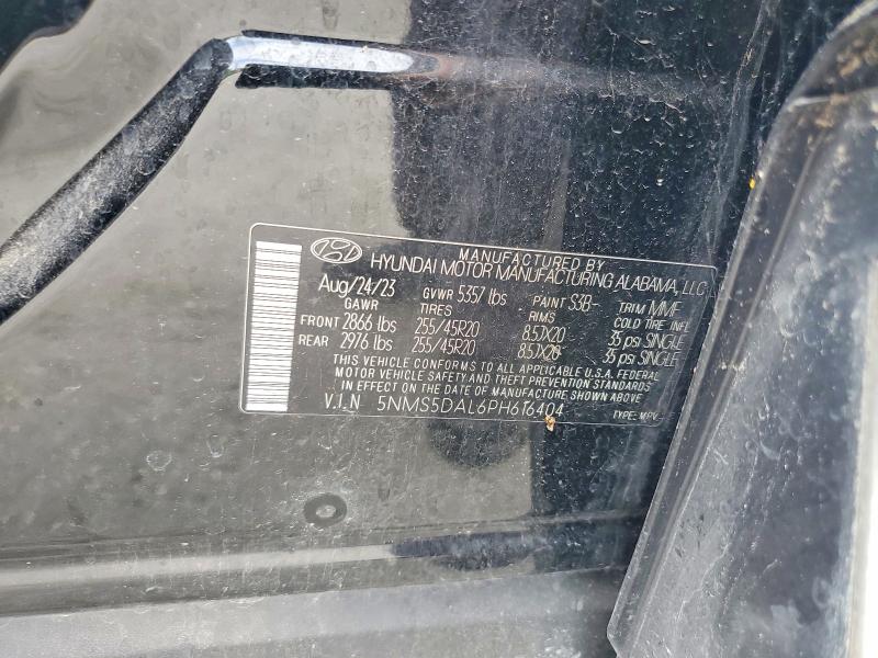 Aukcja sprzedaży 2023 Hyundai Santa Fe, vin: 5NMS5DAL6PH616404, numer aukcji: 55880716