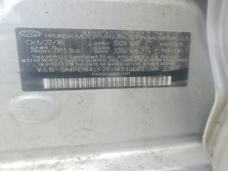 Продажа на аукционе авто 2019 Hyundai Elantra, vin: 5NPD84LF2KH423007, номер лота: 56177096