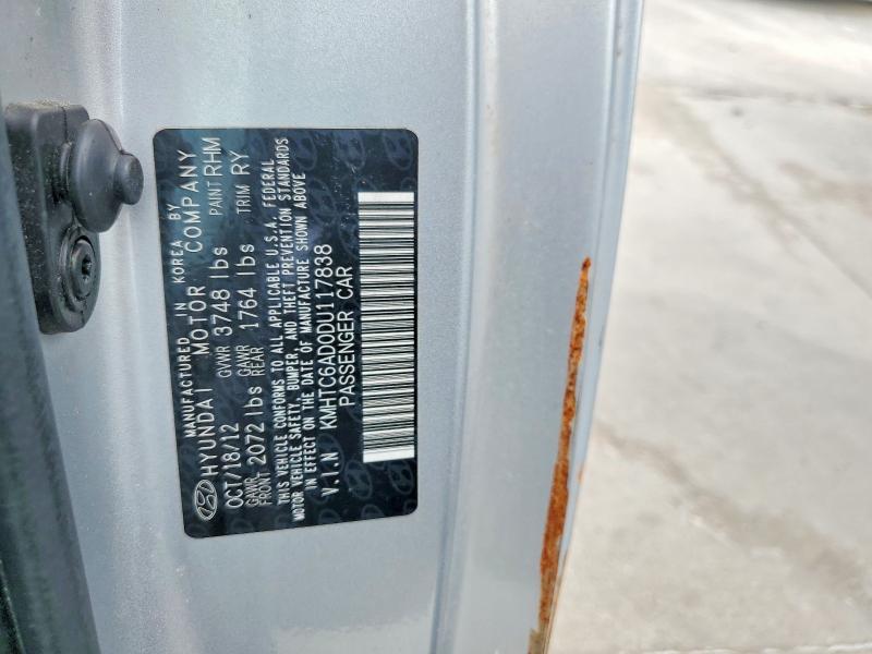 2013 Hyundai Veloster მანქანა იყიდება აუქციონზე, vin: KMHTC6AD0DU117838, აუქციონის ნომერი: 58412556