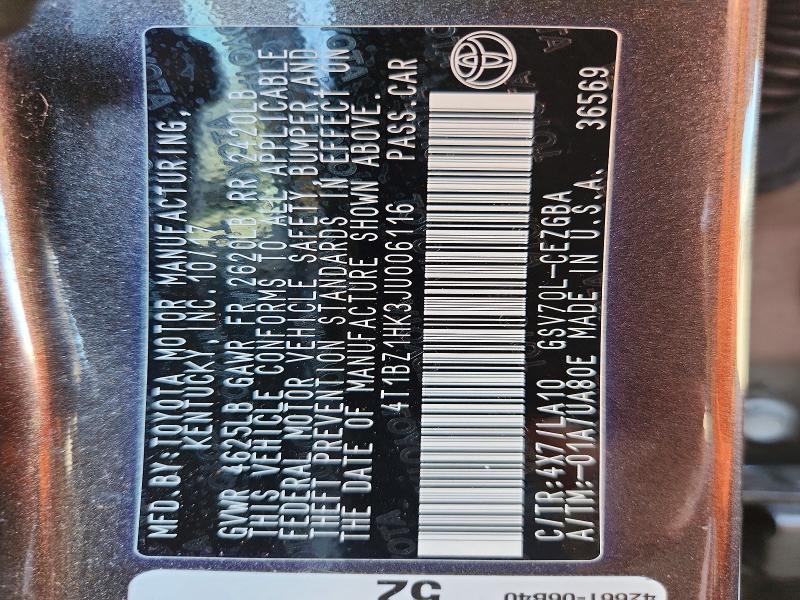 Продаж на аукціоні авто 2018 Toyota Camry, vin: 4T1BZ1HK3JU006116, номер лоту: 56811126