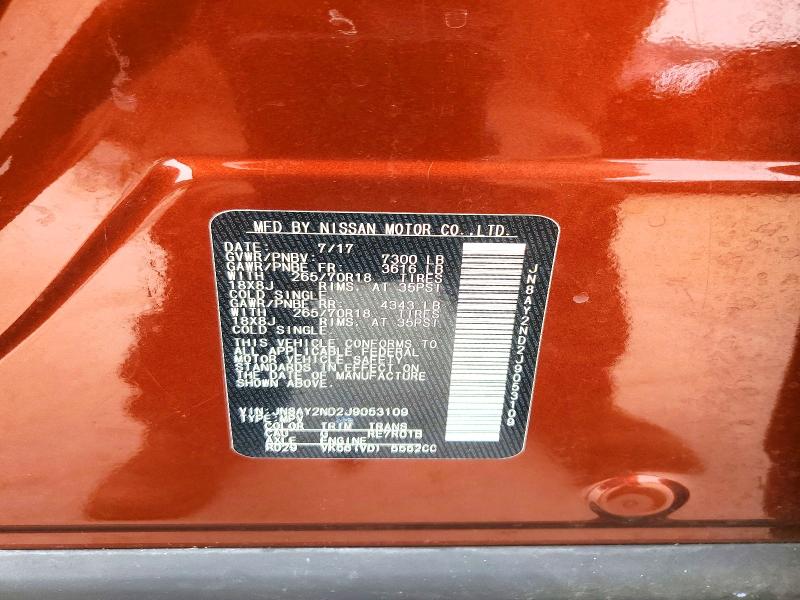 Продаж на аукціоні авто 2018 Nissan Armada, vin: JN8AY2ND2J9053109, номер лоту: 58214986