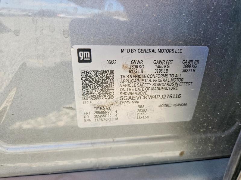 2023 Buick Enclave მანქანა იყიდება აუქციონზე, vin: 5GAEVCKW4PJ276116, აუქციონის ნომერი: 56972526