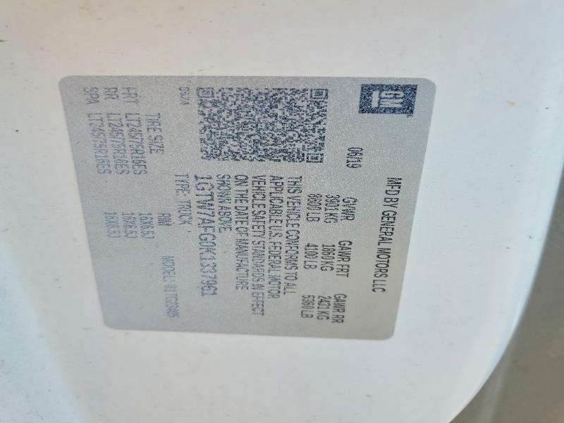 Aukcja sprzedaży 2019 Gmc Savana, vin: 1GTW7AFG0K1337961, numer aukcji: 57366136