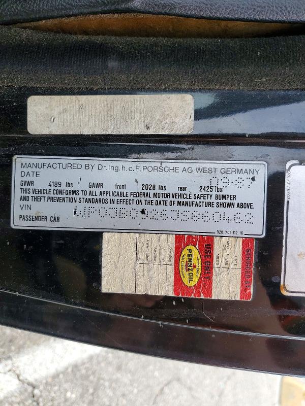 1988 Porsche 928 მანქანა იყიდება აუქციონზე, vin: WP0JB0926JS860462, აუქციონის ნომერი: 85604585
