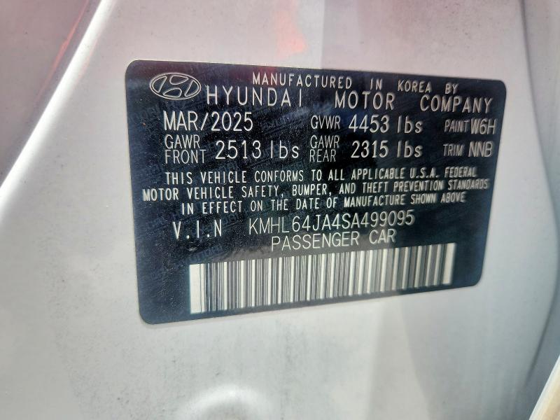 59248966 :رقم المزاد ، KMHL64JA4SA499095 vin ، 2025 Hyundai Sonata مزاد بيع
