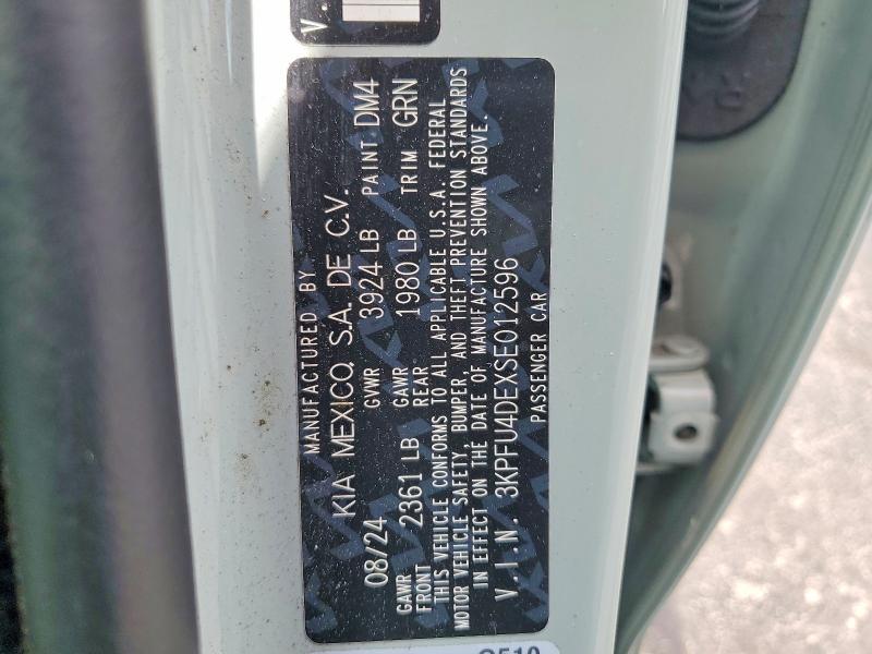 55679916 :رقم المزاد ، 3KPFU4DEXSE012596 vin ، 2025 Kia K4 مزاد بيع