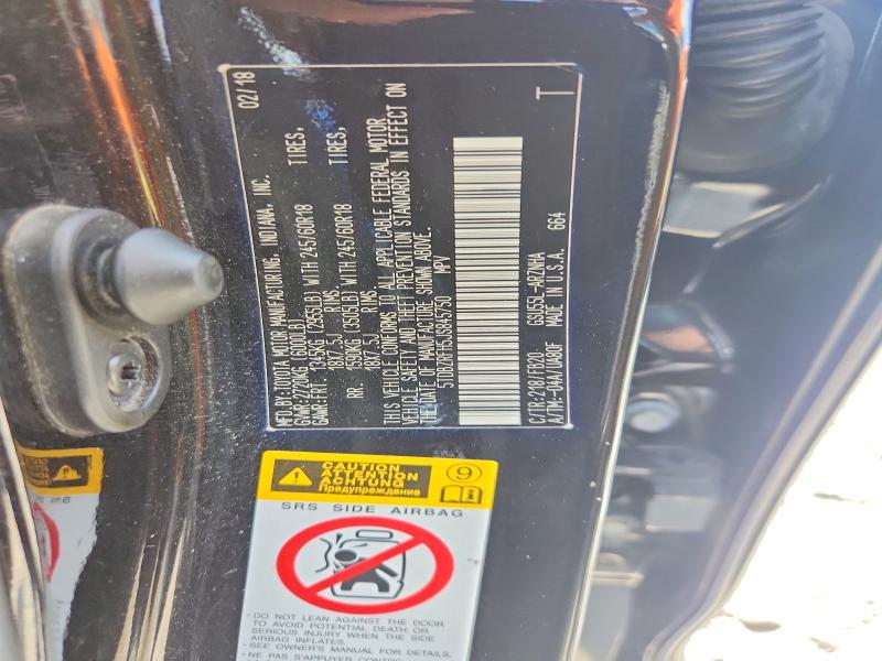 59056766 :رقم المزاد ، 5TDBZRFH5JS845750 vin ، 2018 Toyota Highlander مزاد بيع