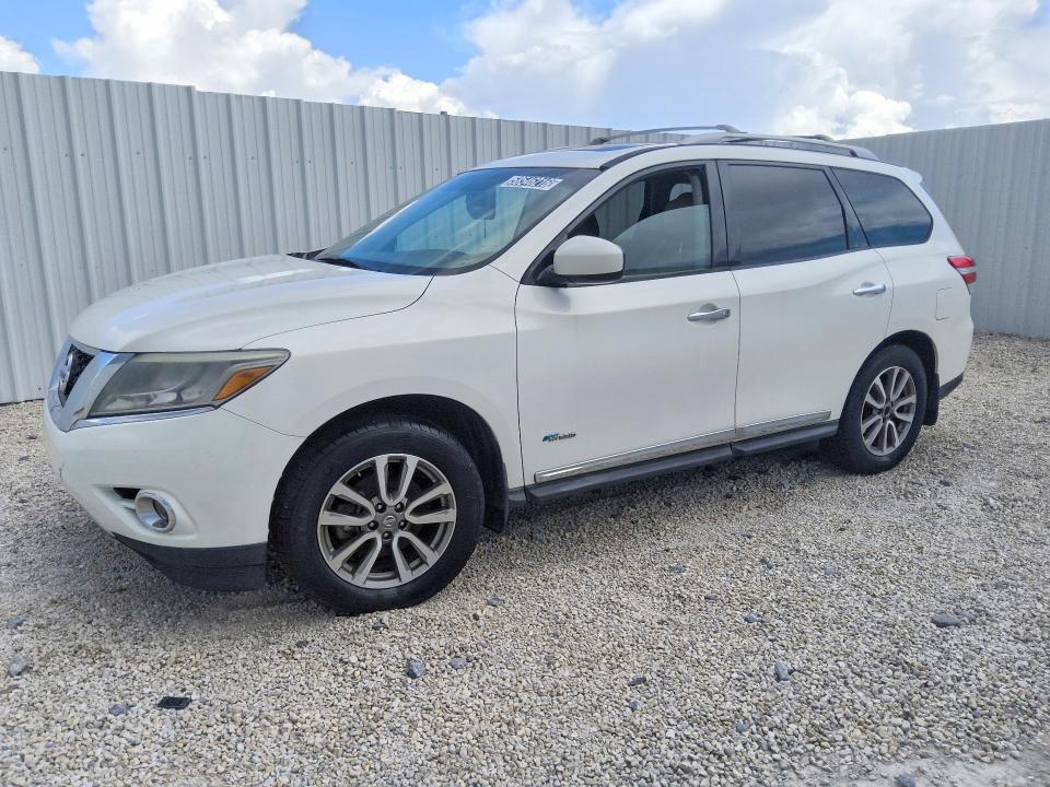 2014 Nissan Pathfinder Hybrid მანქანა იყიდება აუქციონზე, vin: 5N1CR2MN7EC661045, აუქციონის ნომერი: 58546216
