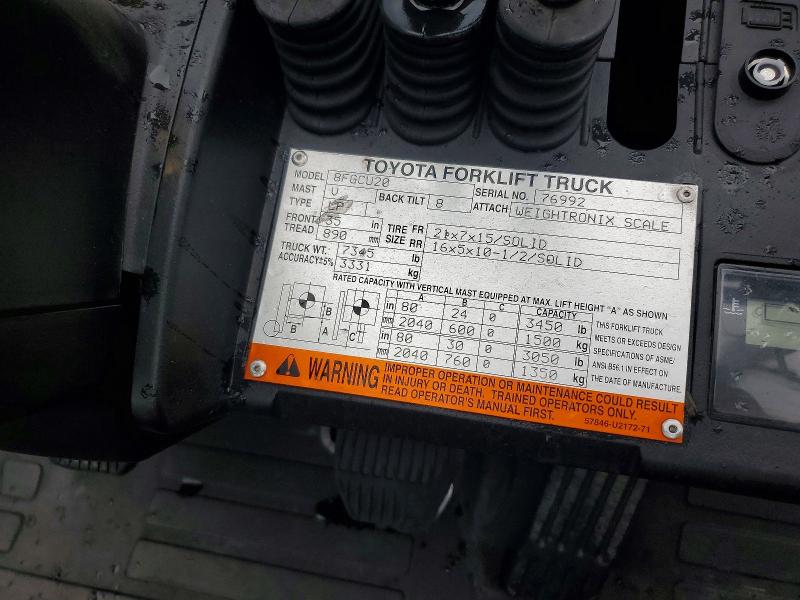 2016 Toyota Unknown მანქანა იყიდება აუქციონზე, vin: 76992, აუქციონის ნომერი: 57234006