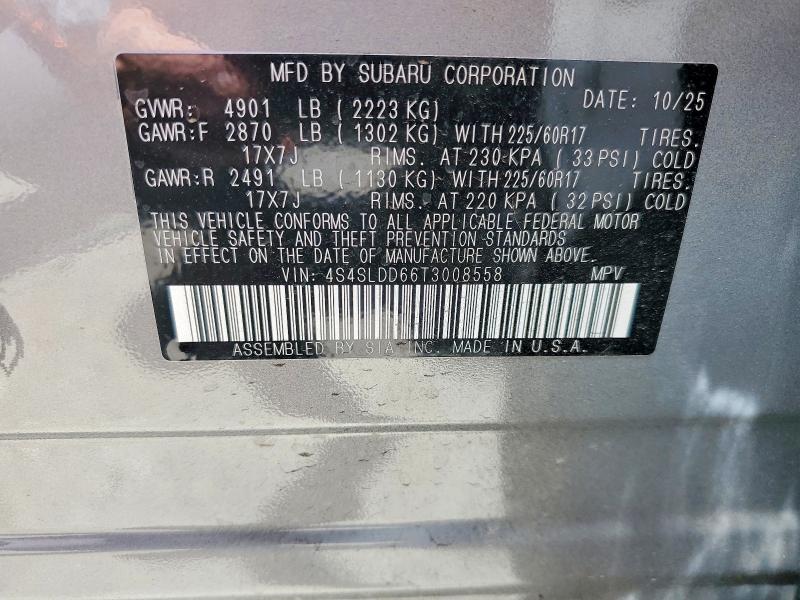Aukcja sprzedaży 2026 Subaru Forester, vin: 4S4SLDD66T3008558, numer aukcji: 57324426