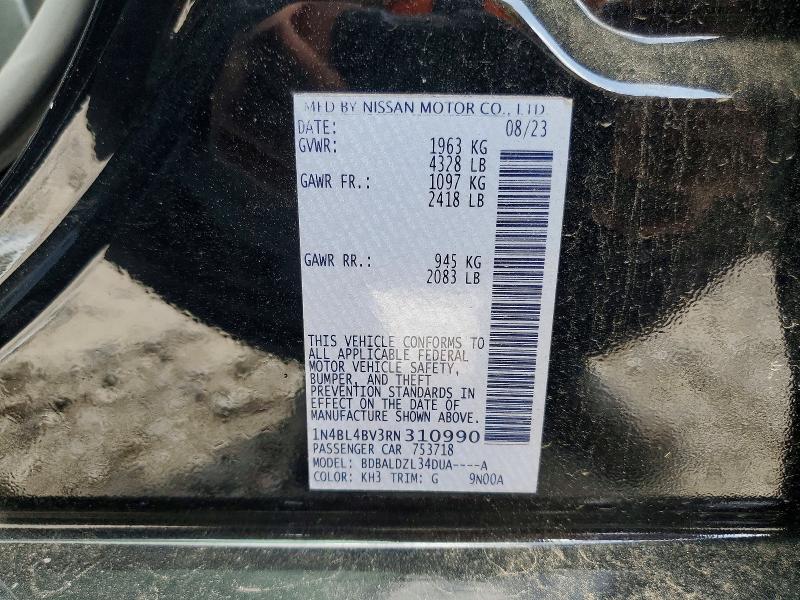Продаж на аукціоні авто 2024 Nissan Altima, vin: 1N4BL4BV3RN310990, номер лоту: 59291176