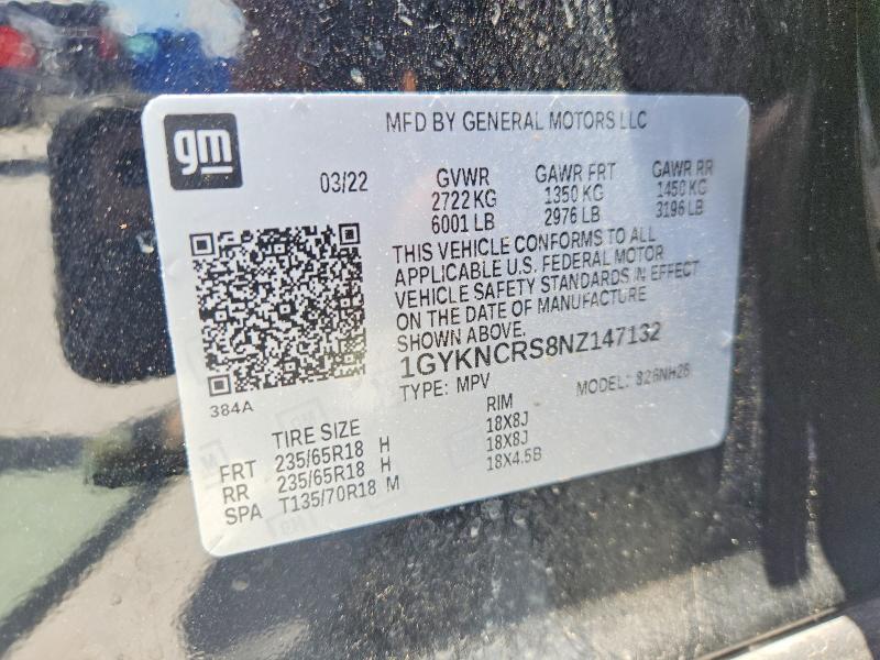 Продаж на аукціоні авто 2022 Cadillac Xt5, vin: 1GYKNCRS8NZ147132, номер лоту: 57583456