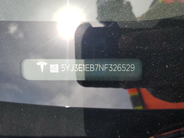 Продажа на аукционе авто 2022 Tesla Model 3, vin: 5YJ3E1EB7NF326529, номер лота: 56630246
