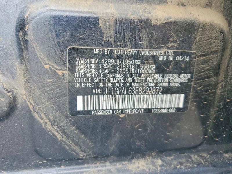 Aukcja sprzedaży 2014 Subaru Impreza, vin: JF1GPAL63E8292872, numer aukcji: 57922576
