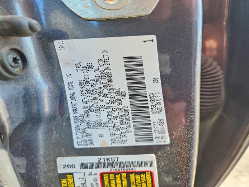 Продаж на аукціоні авто 2012 Toyota Tundra, vin: 5TFUW5F10CX218111, номер лоту: 58379016