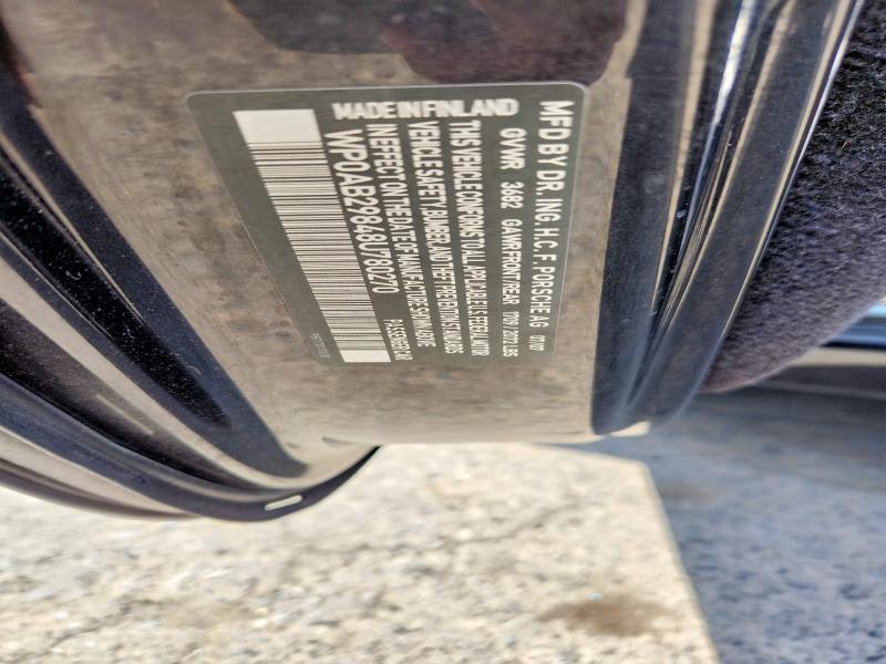Продажа на аукционе авто 2008 Porsche Cayman, vin: WP0AB29848U780270, номер лота: 57871176