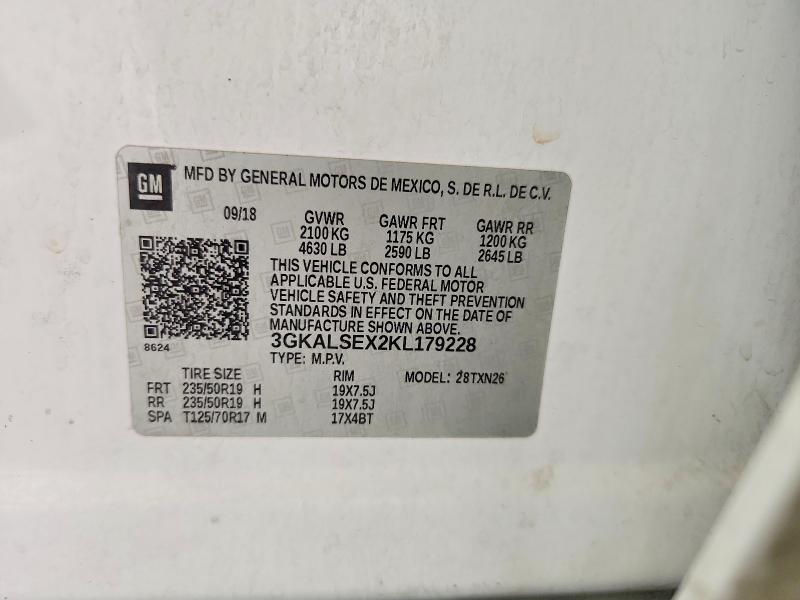 Aukcja sprzedaży 2019 Gmc Terrain, vin: 3GKALSEX2KL179228, numer aukcji: 54078666
